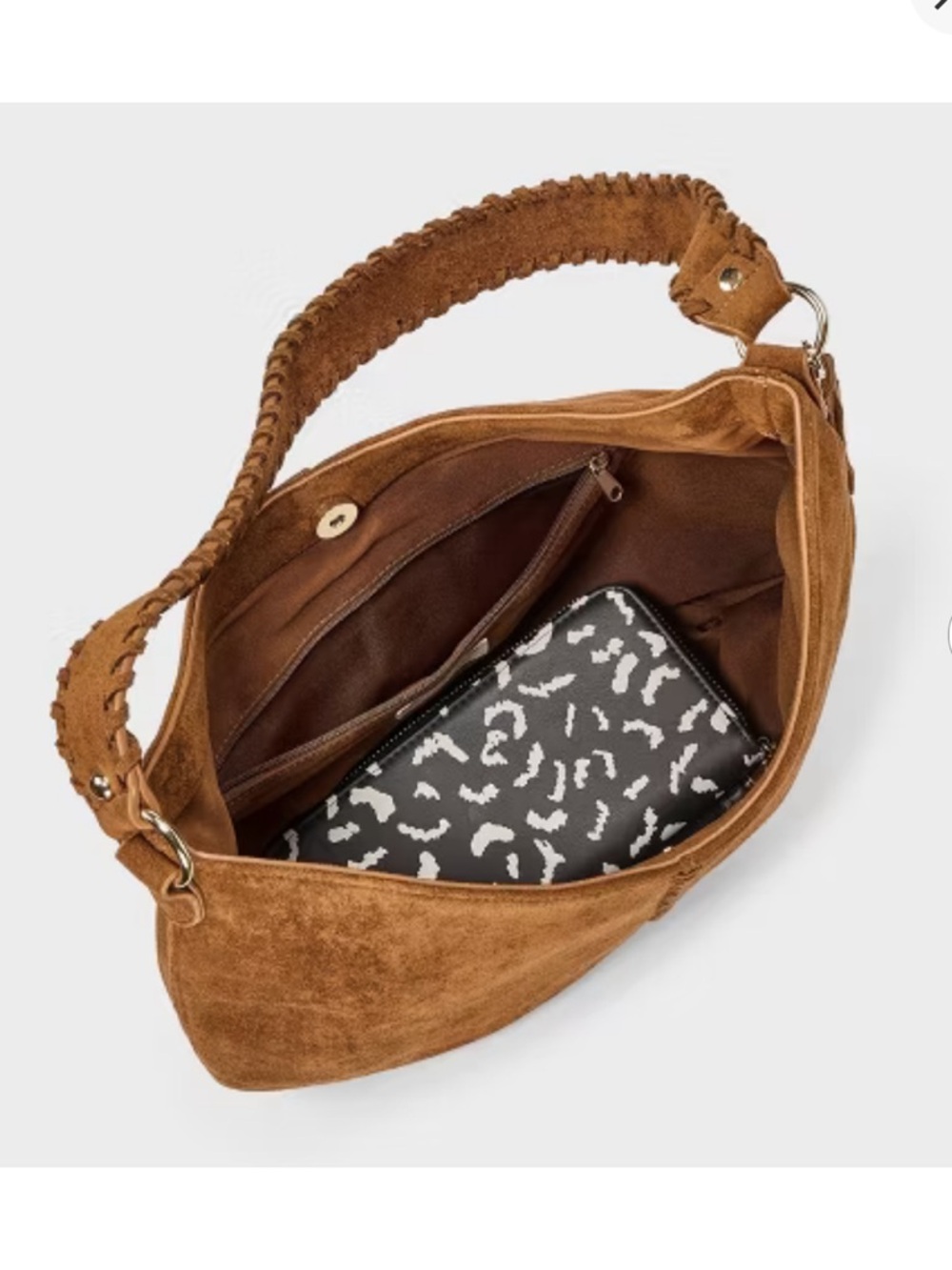 NWOT Universal Thread “Western Faux Suede with Tassle Shoulder Bag” - Picture 9 of 10